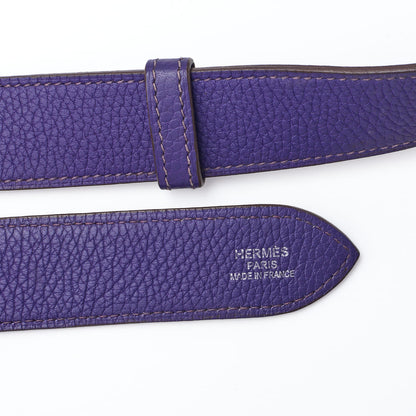HERMES Gypsiere 34 Shoulder Bag Tryon Clemence Ultraviolet Silver-Tone Hardware Pre-Owned - Vintage La Charme