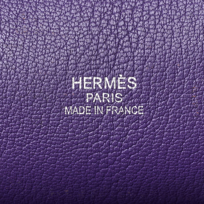 HERMES Gypsiere 34 Shoulder Bag Tryon Clemence Ultraviolet Silver-Tone Hardware Pre-Owned - Vintage La Charme