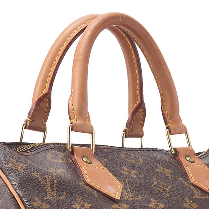 LOUIS VUITTON Louis Vuitton Monogram Speedy 30 Handbag M41526 Brown Gold-Tone Hardware, Pre-Owned