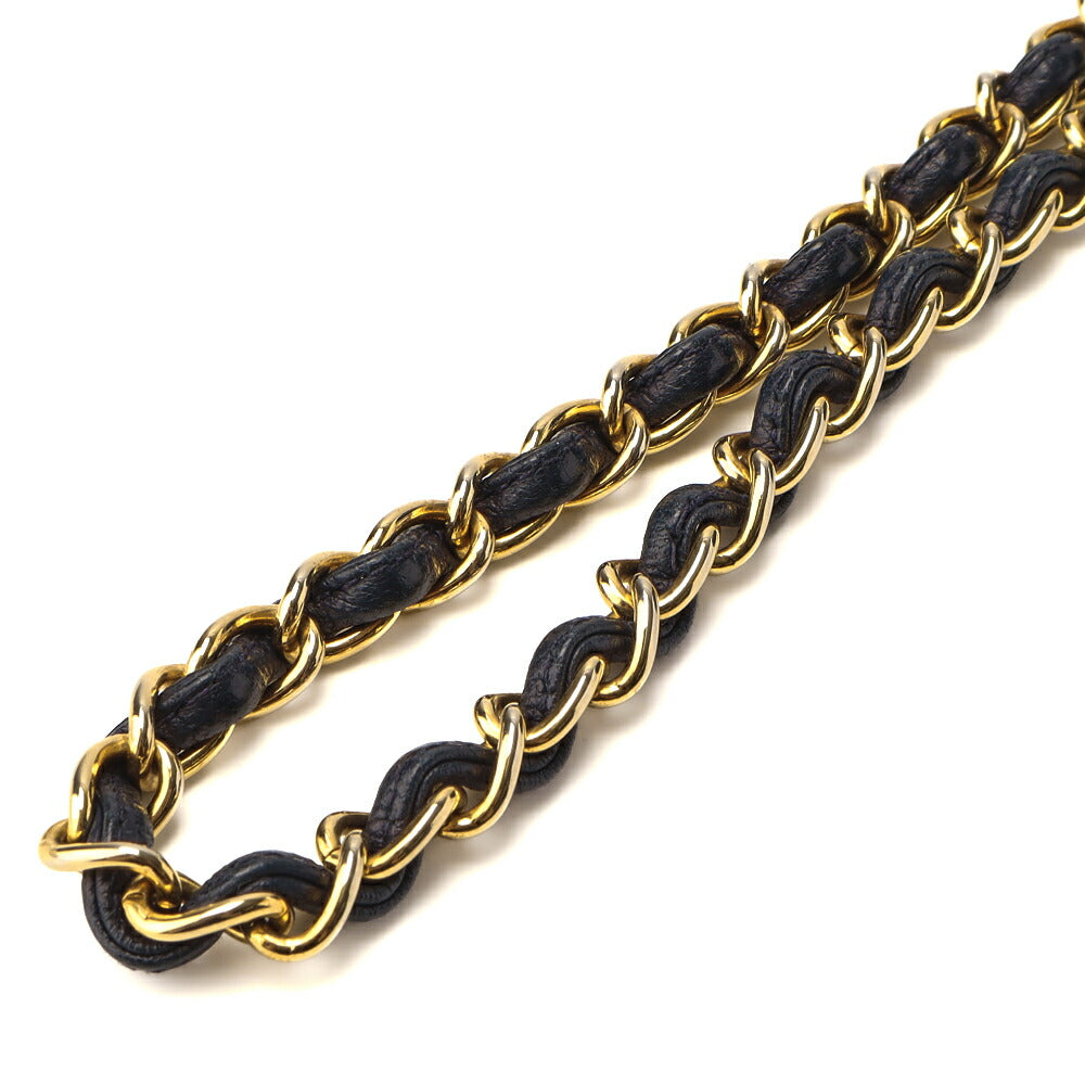 CHANEL Shoulder Bag Matelasse Drawstring Type Chain Shoulder Lambskin Navy Gold-Tone Hardware Pre-Owned - Vintage La Charme