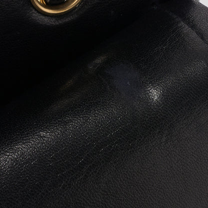 CHANEL Shoulder Bag, Matelasse Double Flap, Lambskin, Black, Gold-Tone Hardware, Pre-Owned - Vintage La Charme