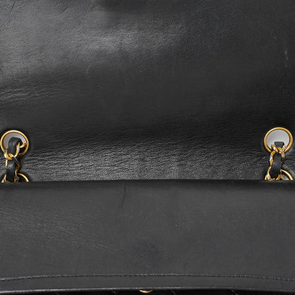 CHANEL Shoulder Bag, Matelasse Double Flap, Lambskin, Black, Gold-Tone Hardware, Pre-Owned - Vintage La Charme