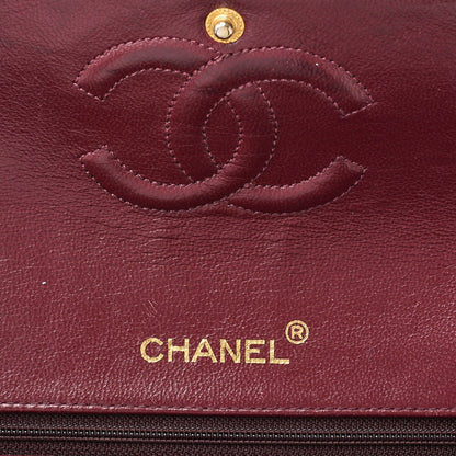 CHANEL Shoulder Bag, Matelasse Double Flap, Lambskin, Black, Gold-Tone Hardware, Pre-Owned - Vintage La Charme