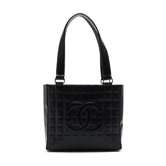 CHANEL Tote Bag, Coco Mark Chocolate Bar, Enamel, Black, Gold-Tone Hardware, Pre-Owned - Vintage La Charme