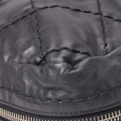 CHANEL Tote Bag Gamaguchi Wild Stitch Calf Leather Black Silver-Tone Hardware Pre-Owned - Vintage La Charme