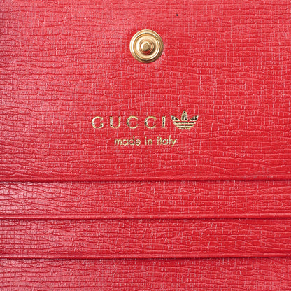 Gucci Adidas Horsebit Shoulder Wallet, Leather, Red, Gold-Tone Hardware, Pre-Owned - Vintage La Charme