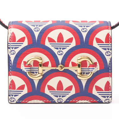 Gucci Adidas Horsebit Shoulder Wallet, Leather, Red, Gold-Tone Hardware, Pre-Owned - Vintage La Charme