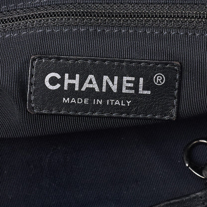 CHANEL Shoulder Bag, Coco Mark, Matelasse, Sparkle Leather, Black, Silver-Tone Hardware, Pre-Owned - Vintage La Charme