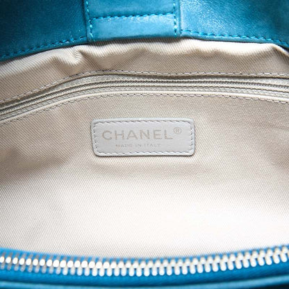 CHANEL Shoulder Bag Matelasse Wild Stitch Coco Mark 2WAY Sparkle Leather Emerald Green Silver-Tone Hardware Pre-Owned - Vintage La Charme