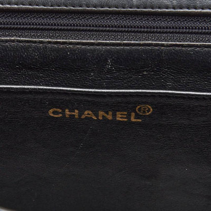 CHANEL Shoulder Bag, Deca Matelasse Turn Lock, Lambskin, Black, Gold-Tone Hardware, Pre-Owned - Vintage La Charme