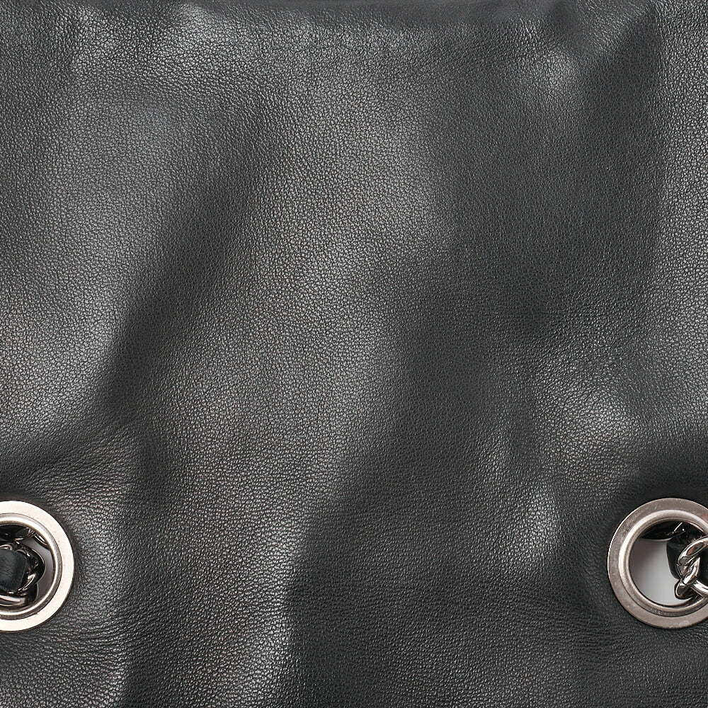 CHANEL Shoulder Bag, Matelasse Turn Lock Chain Shoulder, Python, Black, Gold-Tone Hardware, Pre-Owned - Vintage La Charme