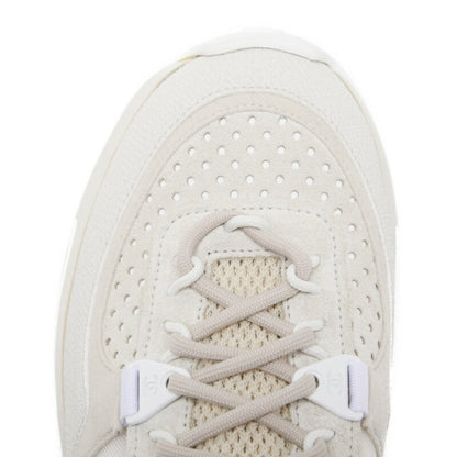 CHANEL Sneakers, Coco Mark, Suede, Light Gray, Gold-Tone Hardware, Pre-Owned - Vintage La Charme