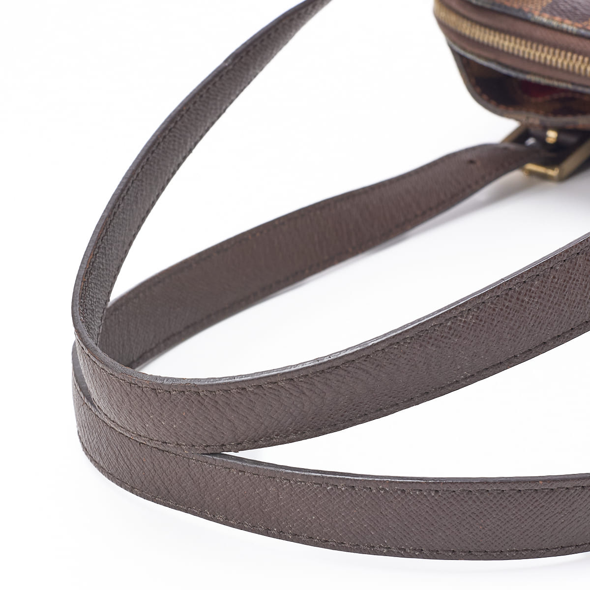 Louis Vuitton Handbag Damier Belem MM PVC Leather Brown Gold-Tone Hardware Pre-Owned - Vintage La Charme