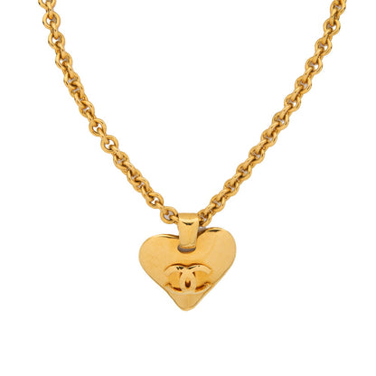 Chanel Tote Bag, Coco Mark Heart, Gold Plated, Gold, Gold-Tone Hardware, Pre-Owned - Vintage La Charme