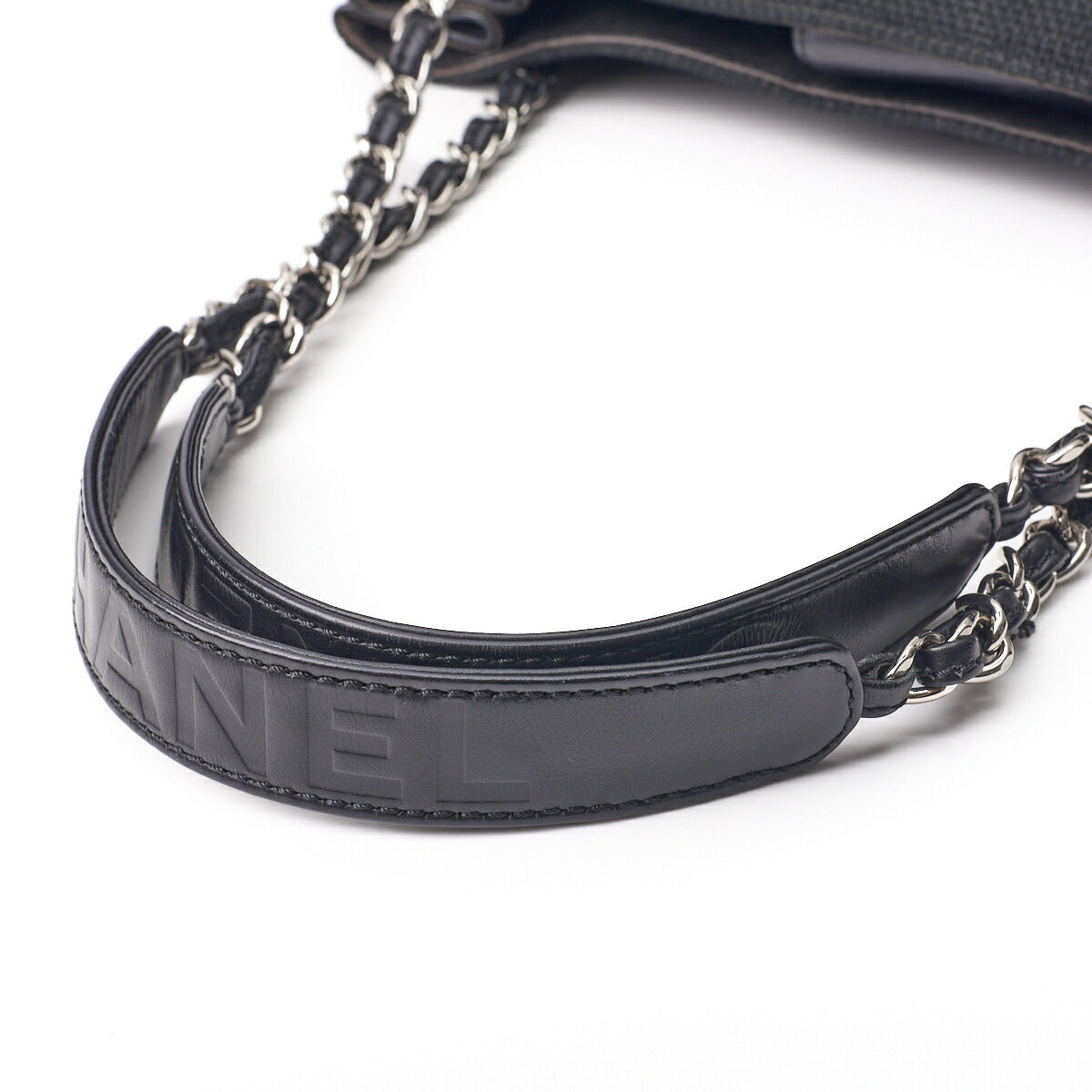 Chanel Shoulder Bag, V Stitch, Coco Charm, Canvas, Black, Silver-Tone Hardware, Pre-Owned - Vintage La Charme