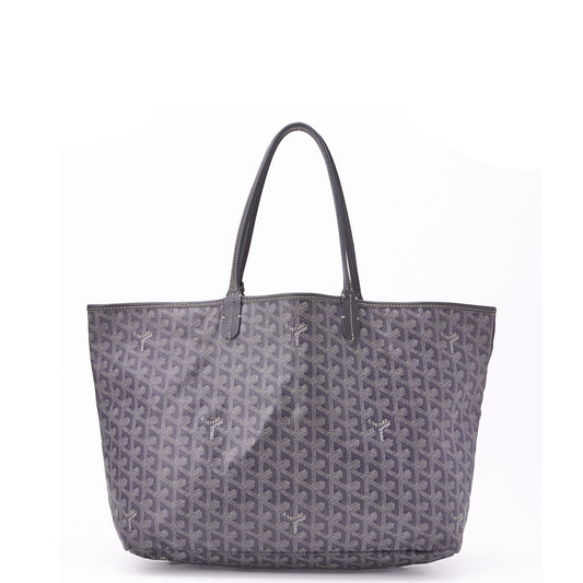 Goyard Saint Louis PM Tote Bag Coated Canvas Gray Silver-Tone Hardware Pre-Owned