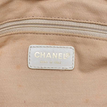 CHANEL Shoulder Tote Bag, Canvas, Gray, Gold-Tone Hardware, Pre-Owned - Vintage La Charme