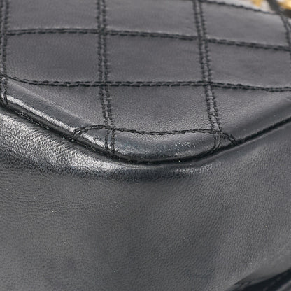 CHANEL Shoulder Bag, Decacoco Push Lock, Matelasse, Lambskin, Black, Gold-Tone Hardware, Pre-Owned - Vintage La Charme