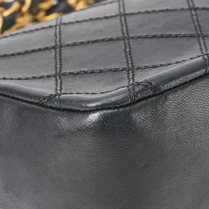 CHANEL Shoulder Bag, Decacoco Push Lock, Matelasse, Lambskin, Black, Gold-Tone Hardware, Pre-Owned - Vintage La Charme