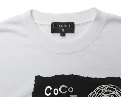 CHANEL Sweatshirt Hoodie, Camellia Logo, Cotton, Black, Silver-Tone Hardware, Pre-Owned - Vintage La Charme