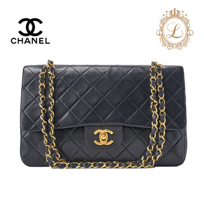 CHANEL Shoulder Bag Mini Matelasse Turn Lock Lambskin Black Gold-Tone Hardware Pre-Owned - Vintage La Charme