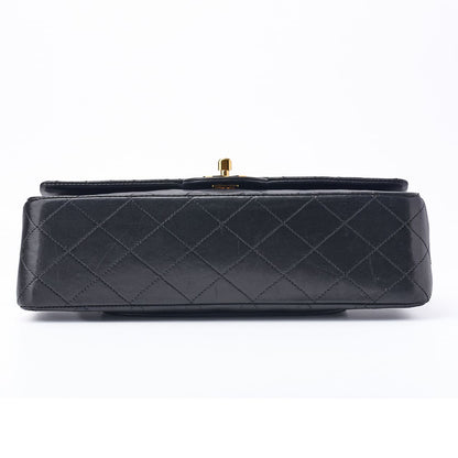 CHANEL Shoulder Bag Mini Matelasse Turn Lock Lambskin Black Gold-Tone Hardware Pre-Owned - Vintage La Charme