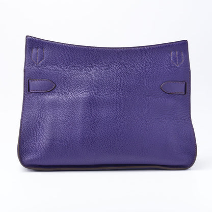 HERMES Gypsiere 34 Shoulder Bag Tryon Clemence Ultraviolet Silver-Tone Hardware Pre-Owned - Vintage La Charme