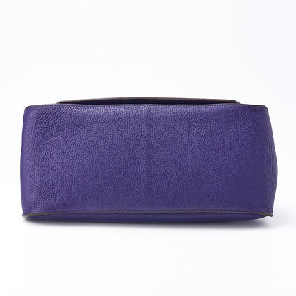 HERMES Gypsiere 34 Shoulder Bag Tryon Clemence Ultraviolet Silver-Tone Hardware Pre-Owned - Vintage La Charme