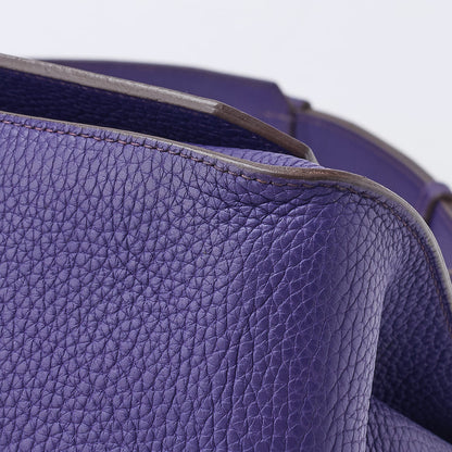 HERMES Gypsiere 34 Shoulder Bag Tryon Clemence Ultraviolet Silver-Tone Hardware Pre-Owned - Vintage La Charme