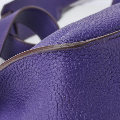 HERMES Gypsiere 34 Shoulder Bag Tryon Clemence Ultraviolet Silver-Tone Hardware Pre-Owned - Vintage La Charme