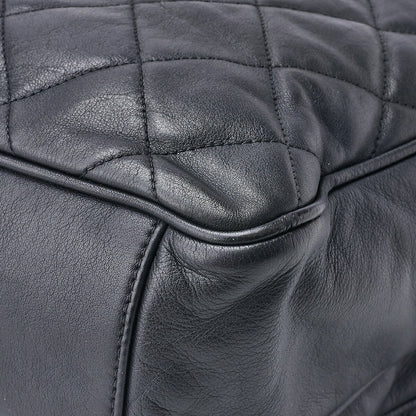 CHANEL Shoulder Bag Matelasse Outside Flap Lambskin Navy Gold-Tone Hardware Pre-Owned - Vintage La Charme