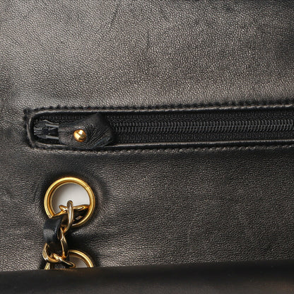 CHANEL Shoulder Backpack Bag Matelasse Turn Lock Lambskin Black Gold-Tone Hardware Pre-Owned - Vintage La Charme