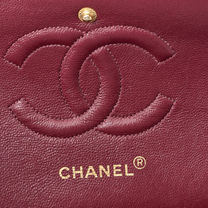 CHANEL Shoulder Bag Matelasse Turn Lock Double Flap Lambskin Black Gold-Tone Hardware Pre-Owned - Vintage La Charme