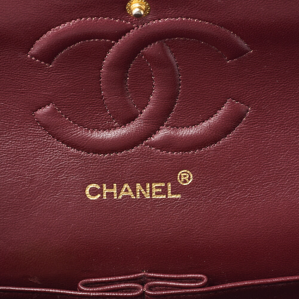 CHANEL Shoulder Bag, Matelasse W Flap, Chain Shoulder, Lambskin, Black, Gold-Tone Hardware, Pre-Owned - Vintage La Charme