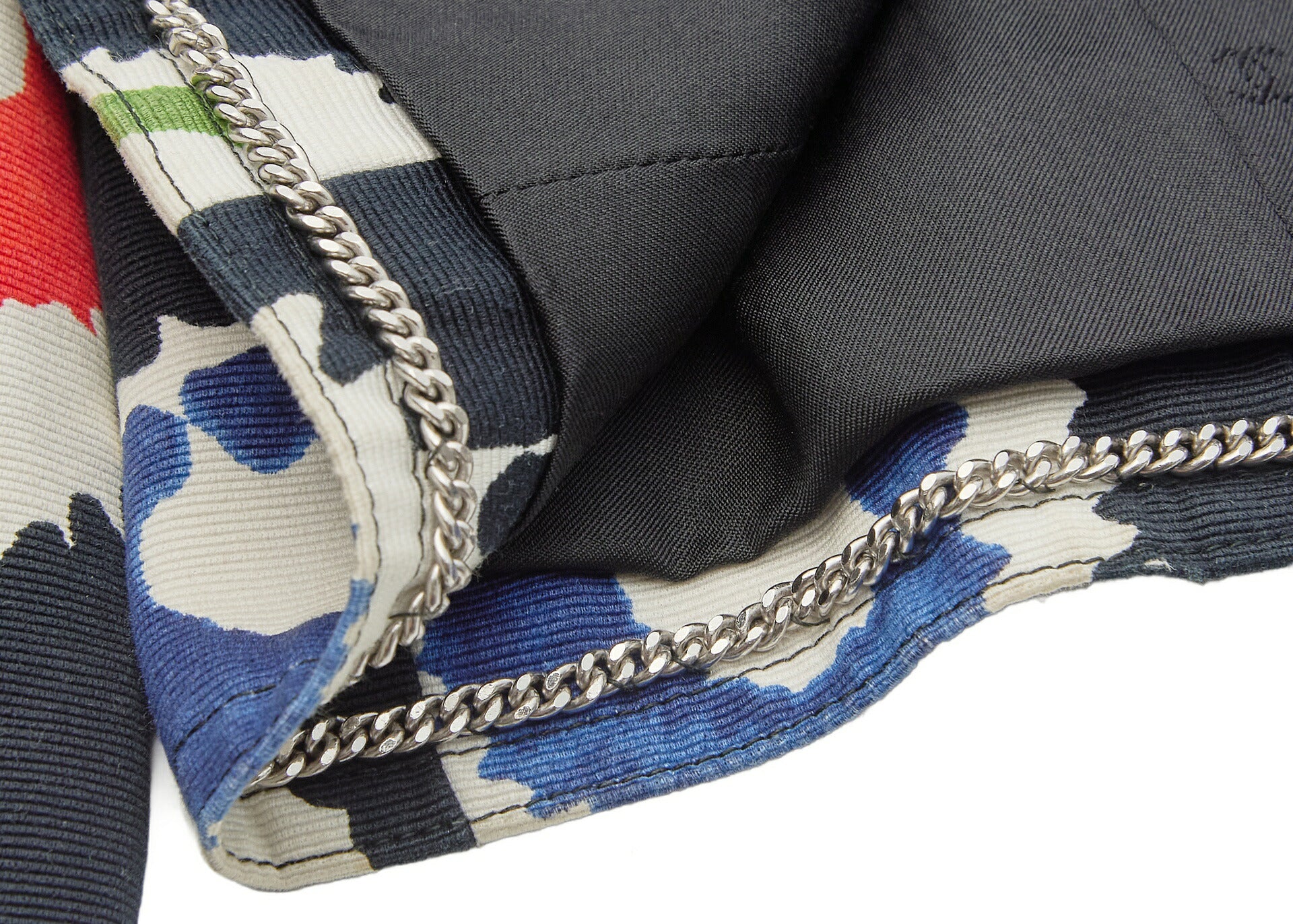 Chanel Jacket Skirt Setup, Paint Pattern, Cotton, Black, Gold-Tone Hardware, Pre-Owned - Vintage La Charme