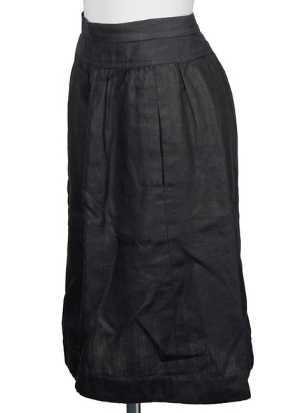 Chanel Jacket Skirt Setup, Paint Pattern, Cotton, Black, Gold-Tone Hardware, Pre-Owned - Vintage La Charme