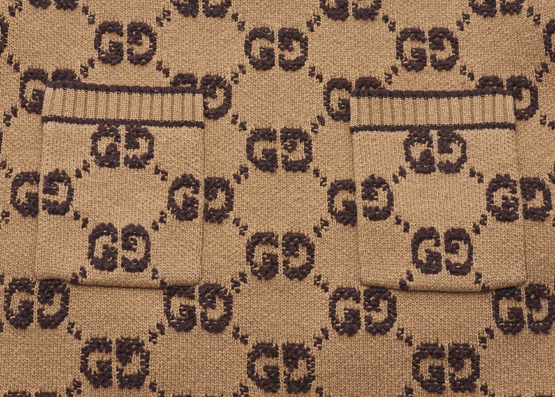 Gucci One Piece Top Skirt, Logo Mark, Knit, Wool, Brown, Gold-Tone Hardware, Pre-Owned - Vintage La Charme