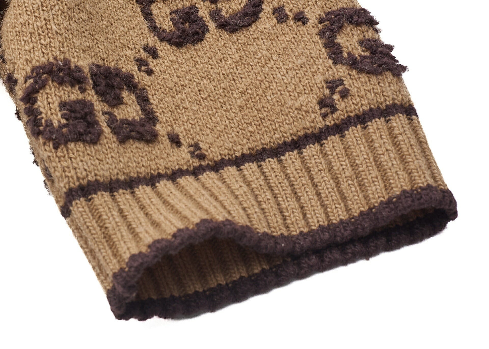 Gucci One Piece Top Skirt, Logo Mark, Knit, Wool, Brown, Gold-Tone Hardware, Pre-Owned - Vintage La Charme