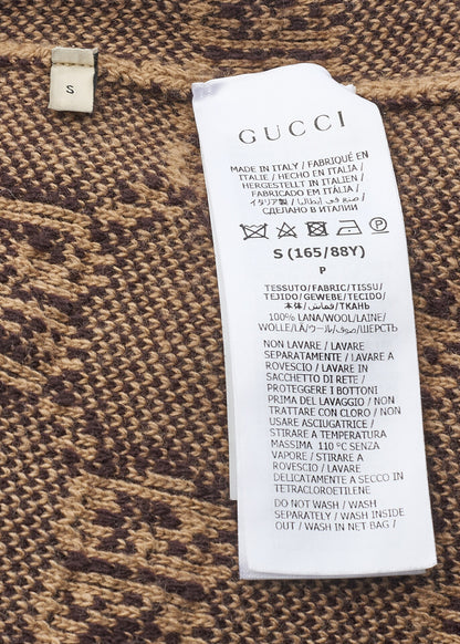 Gucci One Piece Top Skirt, Logo Mark, Knit, Wool, Brown, Gold-Tone Hardware, Pre-Owned - Vintage La Charme