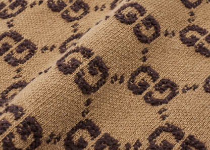 Gucci One Piece Top Skirt, Logo Mark, Knit, Wool, Brown, Gold-Tone Hardware, Pre-Owned - Vintage La Charme