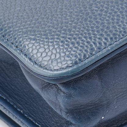 CHANEL Chain Wallet, Coco Mark, Caviar Skin, Blue, Gold-Tone Hardware, Pre-Owned - Vintage La Charme