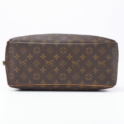Louis Vuitton Handbag Deauville Monogram PVC Leather Brown Gold-Tone Hardware Pre-Owned - Vintage La Charme