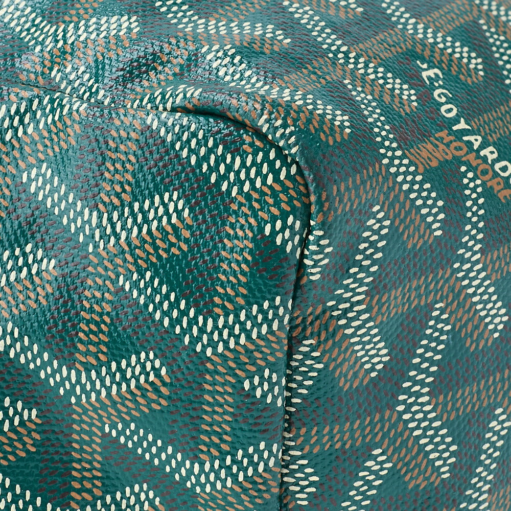 GOYARD Saint Louis PM Tote Bag, Coated Canvas, Green, Silver-Tone Hardware, Pre-Owned - Vintage La Charme