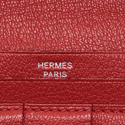 HERMES Bearn Soufflet 2 Fold Long Wallet Alligator Blaze Raise Silver-Tone Hardware Pre-Owned - Vintage La Charme