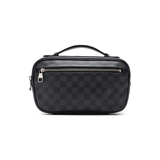 Louis Vuitton Mini Shoulder Waist Bag Damier Graffite PVC Gray Silver-Tone Hardware Pre-Owned - Vintage La Charme