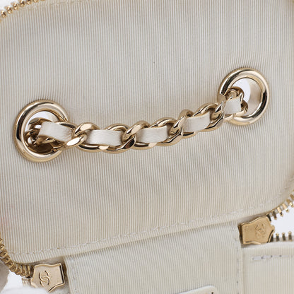 CHANEL Shoulder Bag Matelasse Camellia Chain Shoulder Lambskin White Gold-Tone Hardware Pre-Owned - Vintage La Charme