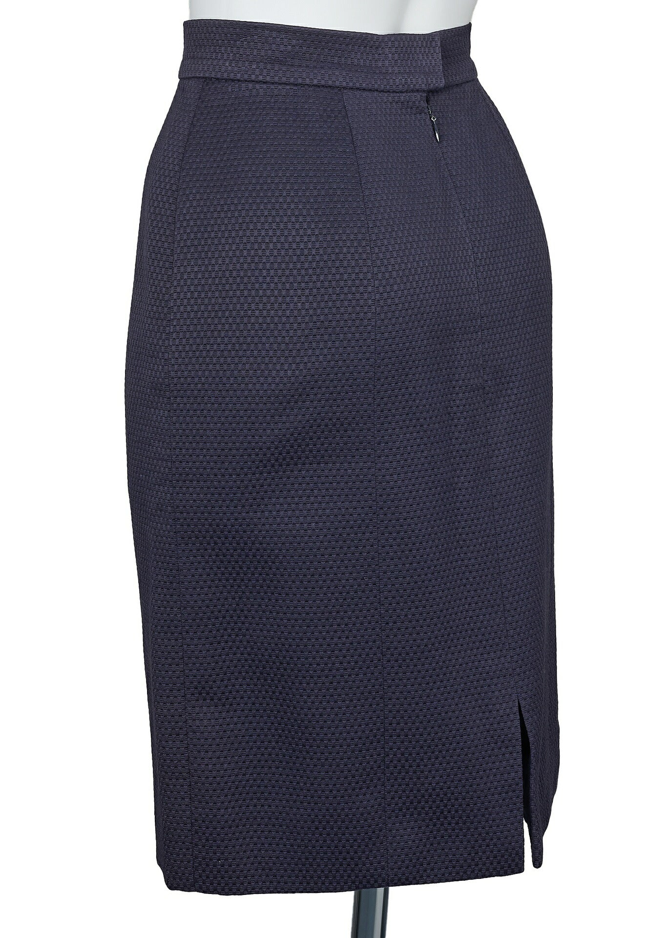 CHANEL Jacket Skirt Set, Coco Button, Cotton, Navy, Gold-Tone Hardware, Pre-Owned - Vintage La Charme