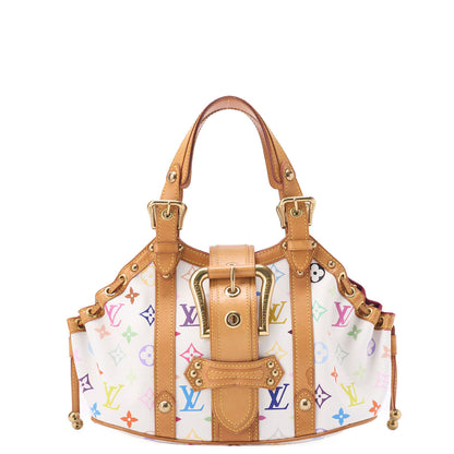 Louis Vuitton Handbag Teda PM Monogram Multicolor Canvas White Gold-Tone Hardware Pre-Owned