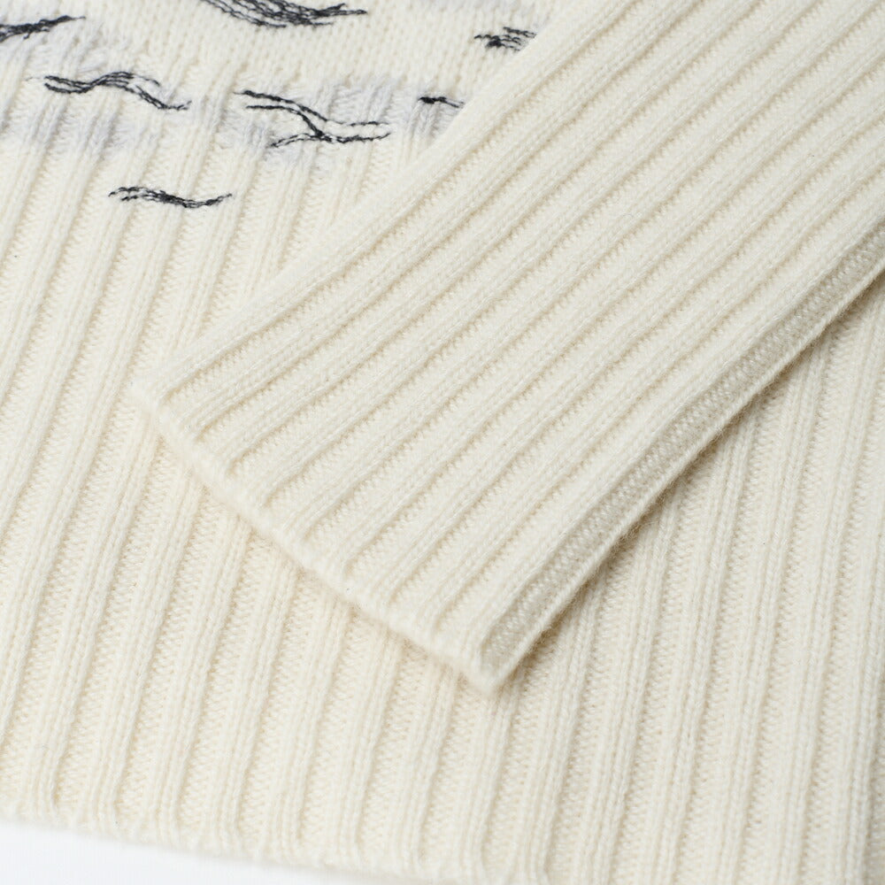 Dior Long Sleeve Knit, Logo Embroidery, Cashmere, Ivory, Gold-Tone Hardware, Pre-Owned - Vintage La Charme