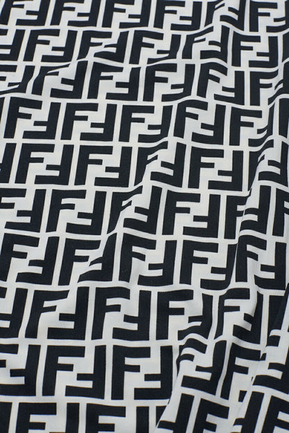Fendi Camisole One Piece Skirt, Zucca Pattern, Cotton, Black, Silver-Tone Hardware, Pre-Owned - Vintage La Charme